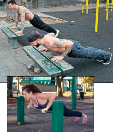 Наклонные отжимания