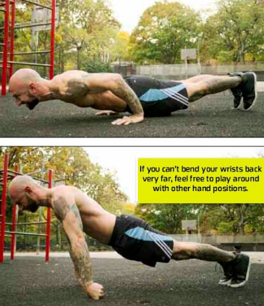 Отжимания в псевдогоризонте