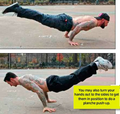 Отжимания в горизонте. Для выполнения отжиманий в горизонте тоже можно вывернуть ладони вбок