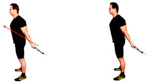 Сгибание одной руки на тросовом тренажере