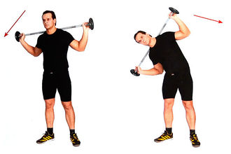 Боковые наклоны со штангой