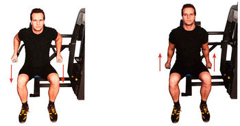 Отжимание на тренажере