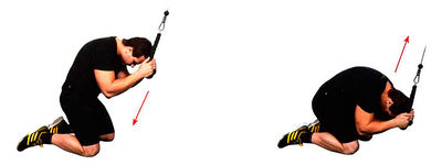 Скручивание туловища в вертикальном блоке