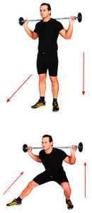 Выпады в сторону со штангой
