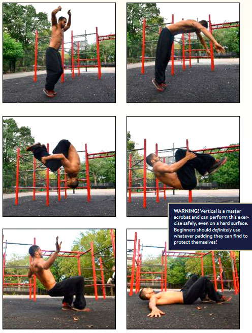 Сальто вперед с откатом на спину