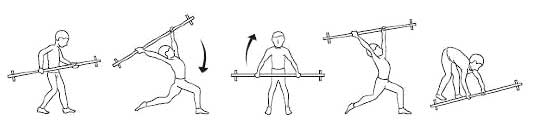 Рис. 15. Выпад - острый угол между бедром и голенью