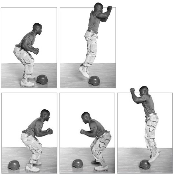 Прыжок через каску с разворотом