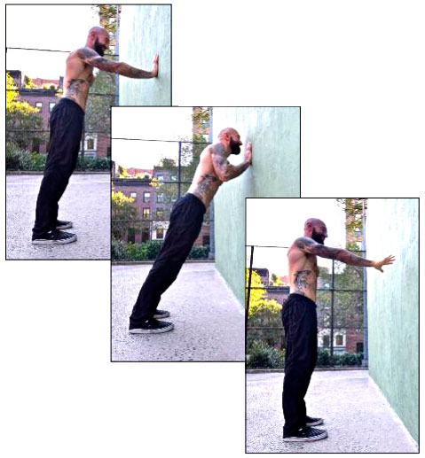 Отжимания с отскоком от стены на одной руке