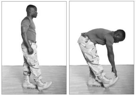 Наклон вперед на пятке