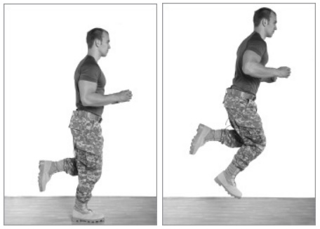 Прыжок назад на одной ноге