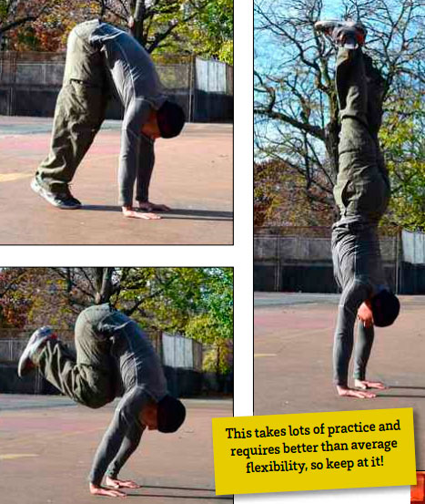 Жим с переходом в стойку на руках