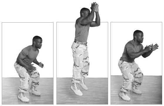 Прыжок из приседа