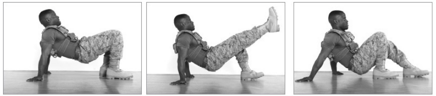 Походка краба с ударом ногой в бронежилете