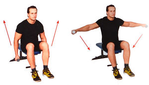 Разведение рук сидя