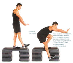 Приседание на одной ноге на возвышении