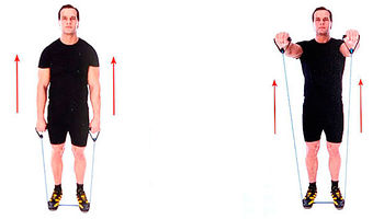 Подъем с резиновым эспандером