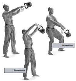 Махи. Уровень 3: махи гирей на полотенце. Неправильно