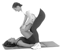 рис. 7. Стретчинг при помощи партнера