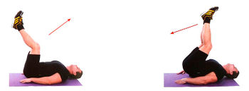 Подъём таза с поднятыми ногами