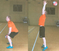 Бросок медбола за спину