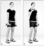 Обратное попеременное сгибание рук с гантелями