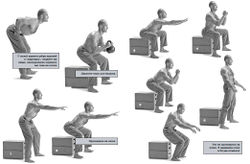 Махи. Уровень 1: приседание на ящик