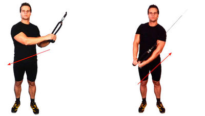 Тяга одной рукой стоя в нижнем блоке