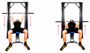 Наклонный жим на тренажере Смита