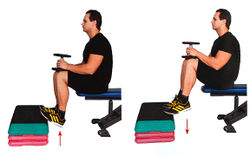 Подъем на носки из положения сидя