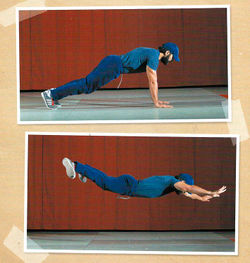 Техника выполнения отжимании с полным отрывом от пола