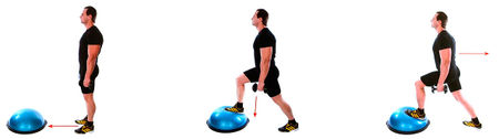 Выпады вперед на босу
