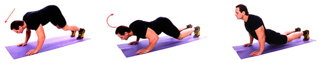 Прогиб туловища с опорой на руки