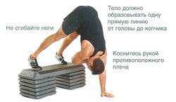 Модифицированное отжимание в позе пики на одной руке