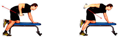 Разгибание рук в наклоне