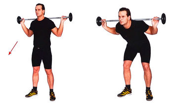 Наклоны со штангой на плечах